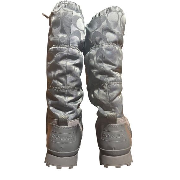 Coach Gray Winter Boots-Signature Print Style Demure A7013- Size 7 - Picture 3 of 9